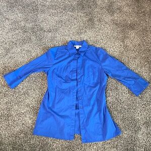 Tiramisu blue button down long sleeve